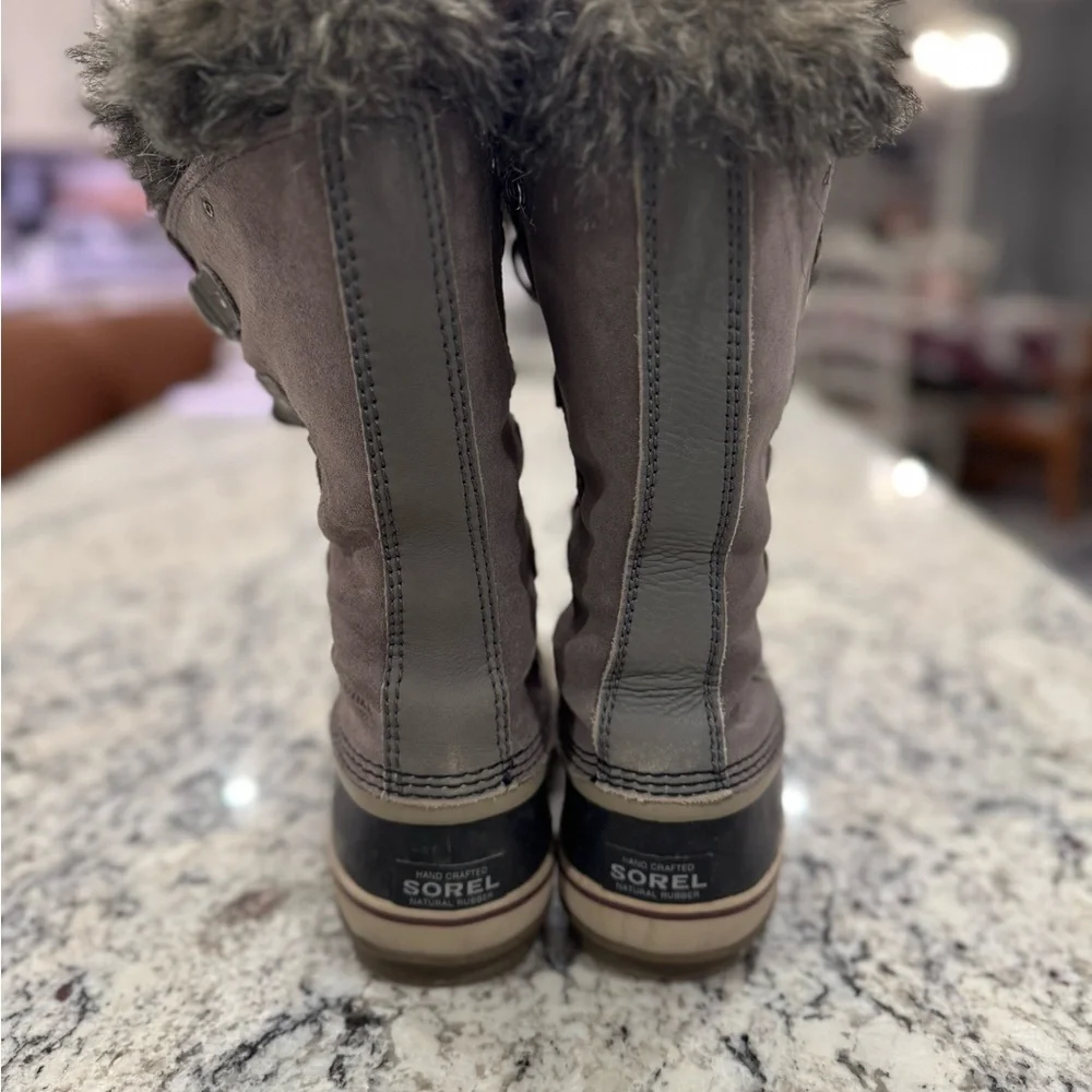 Sorel Waterproof Lace-Up Faux Fur Snow Boots Size 7.5